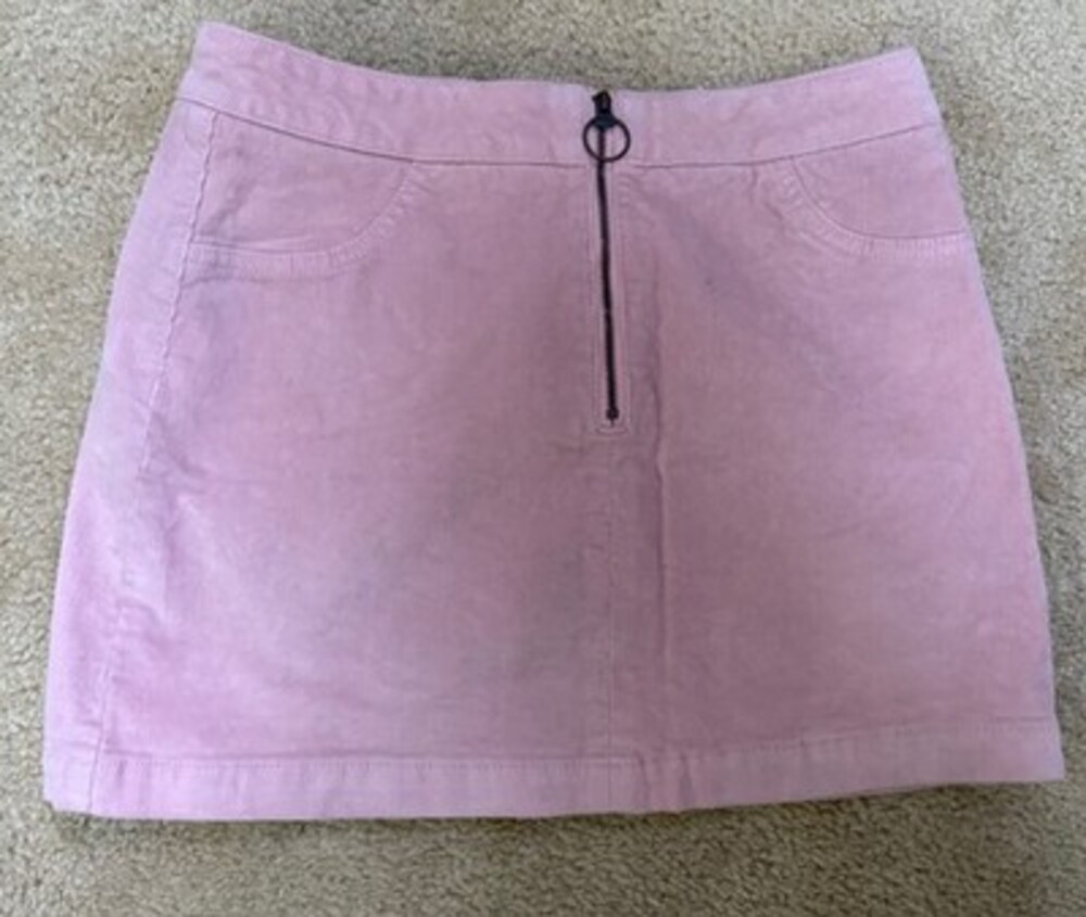 Y2K Pink Corduroy Mini Skirt/Skort Justice Girls 18 Coquette Barbiecore Softgirl